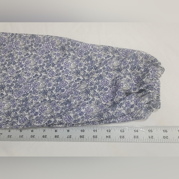 American Eagle Women's Size Small Floral Square Neck Long Sleeve Top - Picture 2 of 11